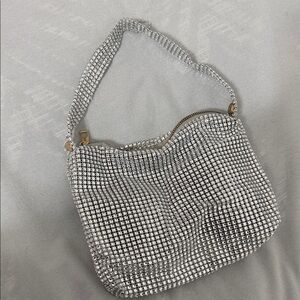 Silver Beaded Women's Bag